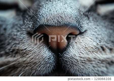 Macro photo of cat nose 128066108