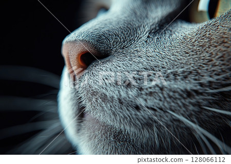 Macro photo of cat nose Macro photo of cat nose 128066112