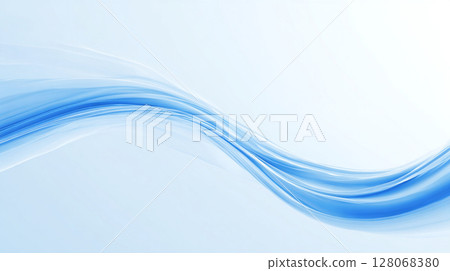 清澈的藍色流線簡約的摘要背景 128068380
