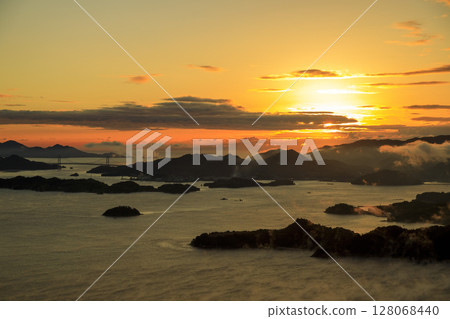 瀨戶內海的著名景點－筆影山展望台的景色 128068440