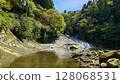 A waterfall surrounded by fresh greenery 128068531