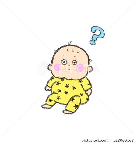 Illustration of a baby with doubts 128069168
