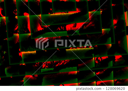 Green red fire lines,squares for decoration Green red fire lines,squares for decoration 128069620