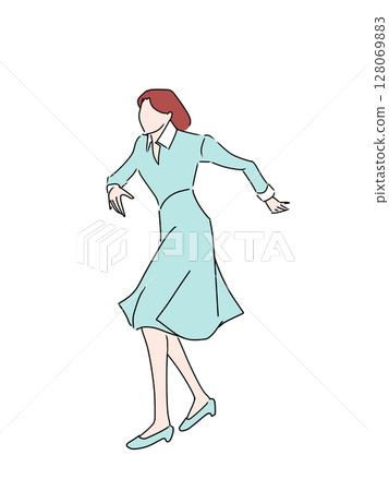 One piece woman dancing One piece woman dancing 128069883