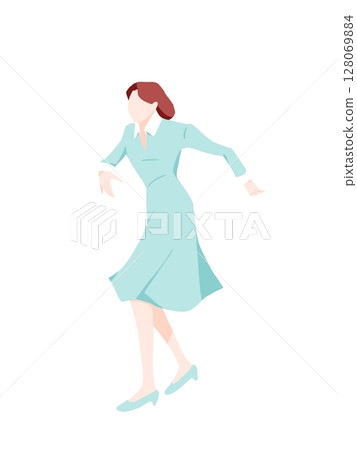One piece woman dancing 128069884
