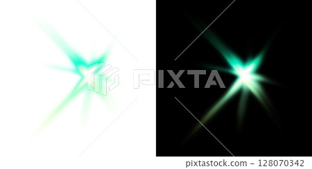 Green luminous starlight transparent and black background design 128070342