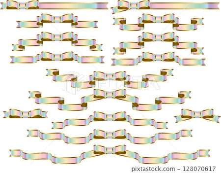 Ribbon, 21 rainbow, butterfly border 2 Ribbon, 21 rainbow, butterfly border 2 128070617