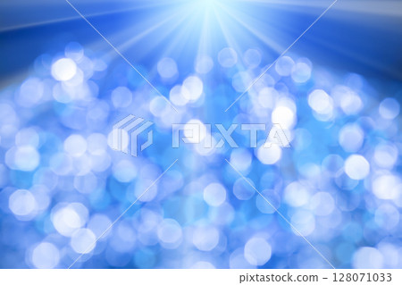 Blue polka dot blur background 128071033