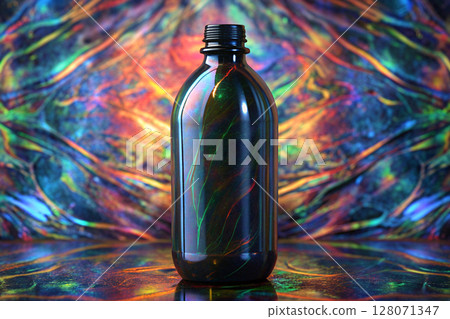 Black colored plastic bottles for technical liquids,fuels,lubricants,detergents 128071347