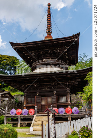 Amabiki Kannon Temple at the Hydrangea Festival 128071724