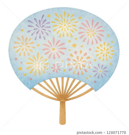 Cool fan with fireworks design 128071778