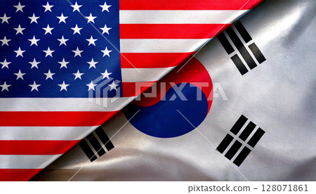 美國 韓國 AI 生成的國旗 128071861
