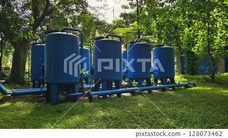 water supply is provided for water storage for public service 128073462