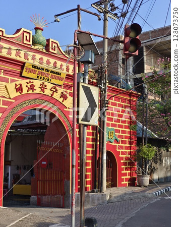Kediri-Indonesia, July 02 2025: Kelenteng Tjoe Hwie Kiong, buddhist temple, Ancient city, Kediri-Indonesia, July 02 2025: Kelenteng Tjoe Hwie Kiong, buddhist temple, Ancient city, 128073750