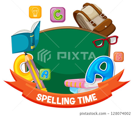 Colorful Back-to-School Vector Illustration Colorful Back-to-School Vector Illustration 128074002