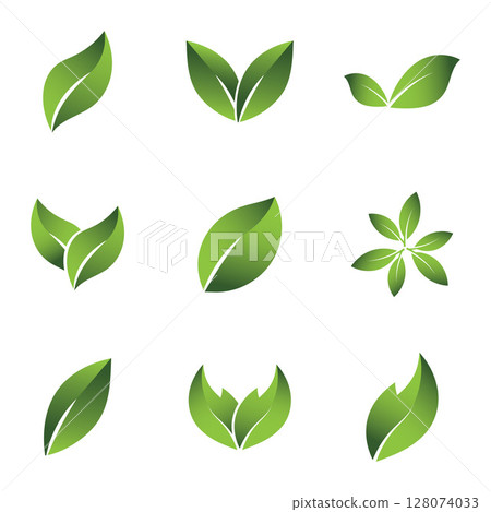 Green Leaf Logo Grapich Images Green Leaf Logo Grapich Images 128074033