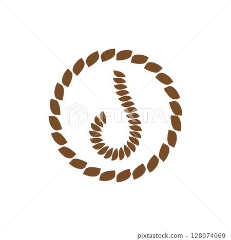 Rope Design Drawing Logo Illustration Rope Design Drawing Logo Illustration 128074069