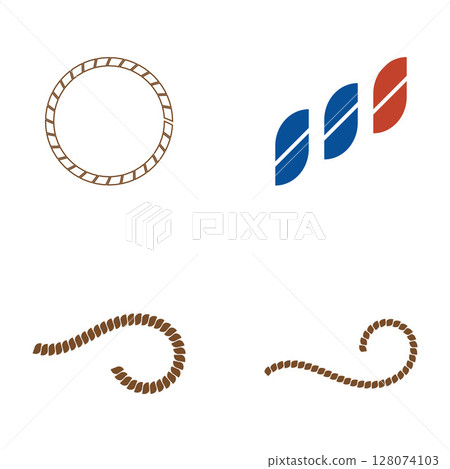 Rope Design Drawing Logo Illustration Rope Design Drawing Logo Illustration 128074103