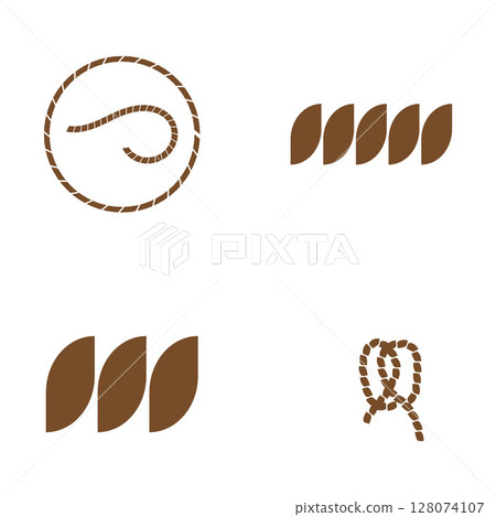 Rope Design Drawing Logo Illustration Rope Design Drawing Logo Illustration 128074107