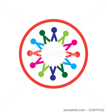 Community Logo Vector Art  Icons  and Graphics 128074182