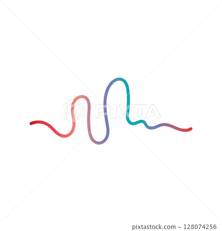 Audio technology, music sound waves vector icon illustration Audio technology, music sound waves vector icon illustration 128074256