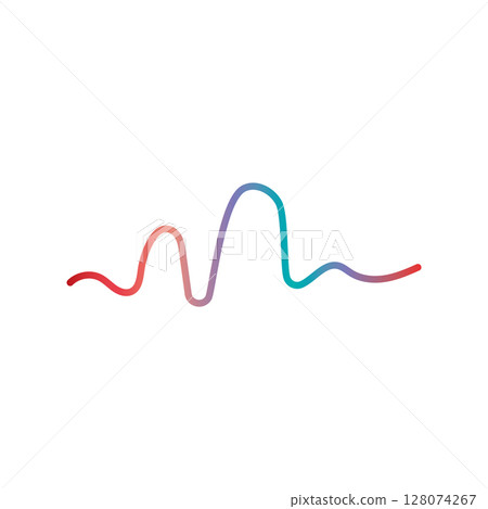 Audio technology, music sound waves vector icon illustration 128074267
