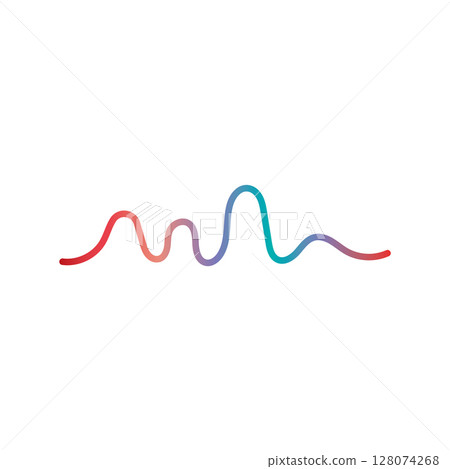 Audio technology, music sound waves vector icon illustration Audio technology, music sound waves vector icon illustration 128074268