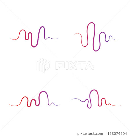 Audio technology, music sound waves vector icon illustration Audio technology, music sound waves vector icon illustration 128074304