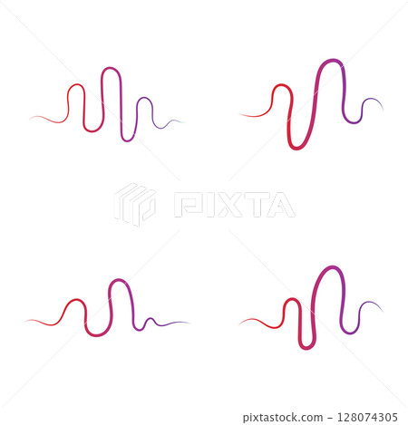 Audio technology, music sound waves vector icon illustration Audio technology, music sound waves vector icon illustration 128074305