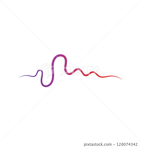 Audio technology, music sound waves vector icon illustration 128074342