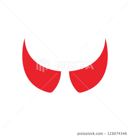 Devil horn Vector icon design illustration Template Devil horn Vector icon design illustration Template 128074346