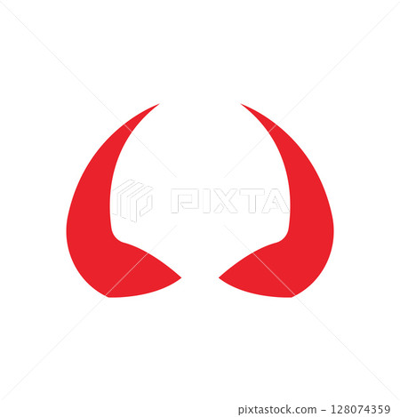 Devil horn Vector icon design illustration Template Devil horn Vector icon design illustration Template 128074359
