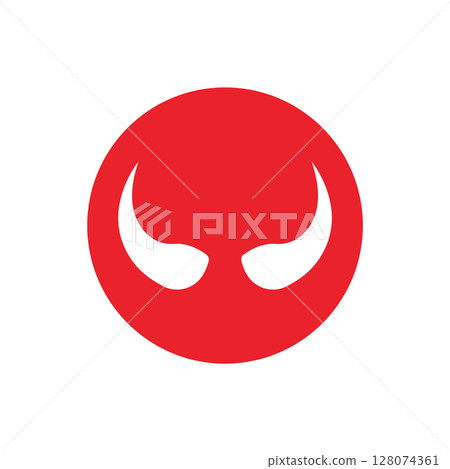 Devil horn Vector icon design illustration Template Devil horn Vector icon design illustration Template 128074361