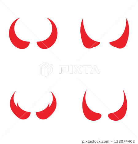 Devil horn Vector icon design illustration Template Devil horn Vector icon design illustration Template 128074408