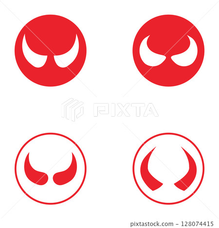 Devil horn Vector icon design illustration Template Devil horn Vector icon design illustration Template 128074415