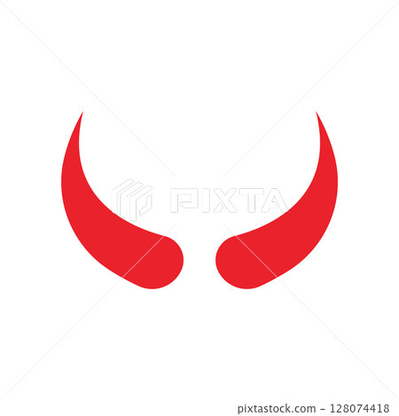 Devil horn Vector icon design illustration Template Devil horn Vector icon design illustration Template 128074418