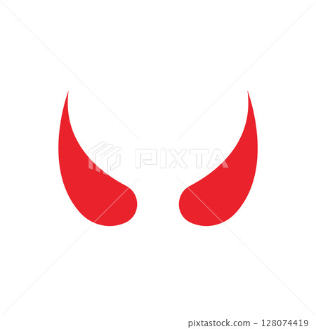 Devil horn Vector icon design illustration Template Devil horn Vector icon design illustration Template 128074419