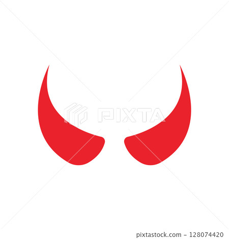 Devil horn Vector icon design illustration Template Devil horn Vector icon design illustration Template 128074420