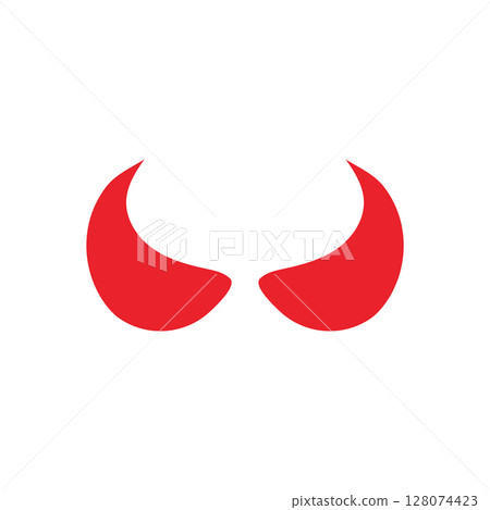 Devil horn Vector icon design illustration Template Devil horn Vector icon design illustration Template 128074423