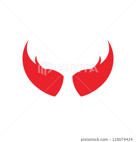 Devil horn Vector icon design illustration Template Devil horn Vector icon design illustration Template 128074424