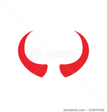 Devil horn Vector icon design illustration Template Devil horn Vector icon design illustration Template 128074426