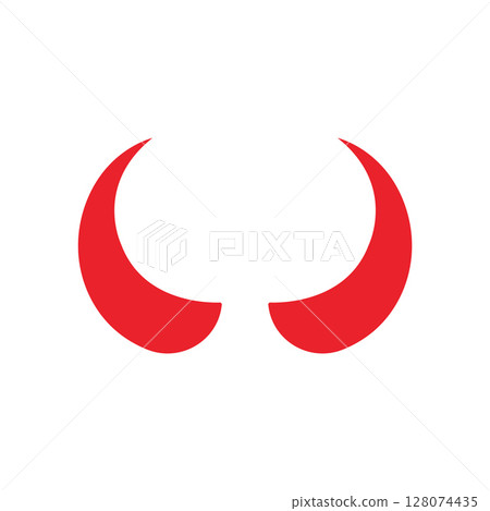 Devil horn Vector icon design illustration Template Devil horn Vector icon design illustration Template 128074435
