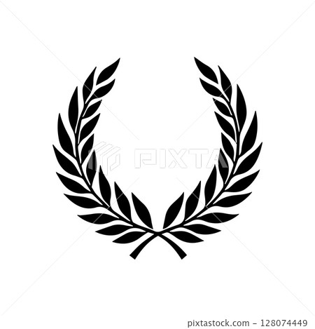 Laurel wreath silhouette vector design Laurel wreath silhouette vector design 128074449
