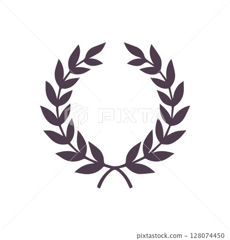 Laurel wreath silhouette vector design Laurel wreath silhouette vector design 128074450