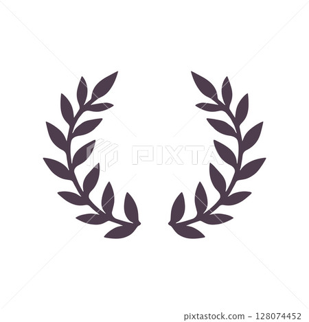 Laurel wreath silhouette vector design Laurel wreath silhouette vector design 128074452