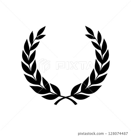Laurel wreath silhouette vector design 128074487