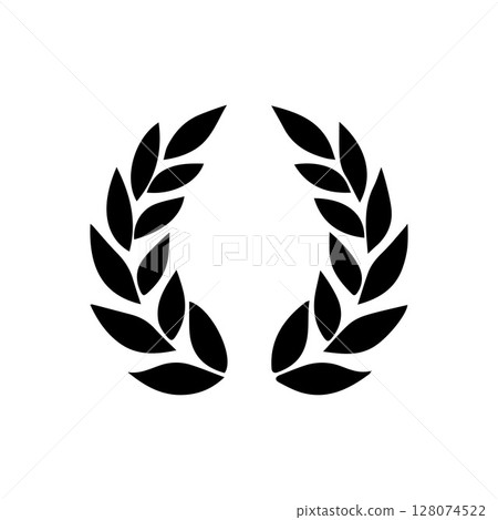 Laurel wreath silhouette vector design Laurel wreath silhouette vector design 128074522