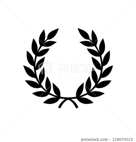 Laurel wreath silhouette vector design Laurel wreath silhouette vector design 128074523