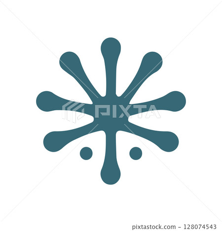 Neuron logo or nerve cell logo with concept vector illustration template. Neuron logo or nerve cell logo with concept vector illustration template. 128074543