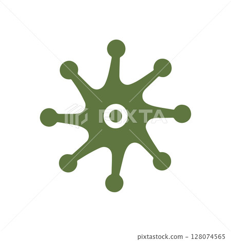 Neuron logo or nerve cell logo with concept vector illustration template. Neuron logo or nerve cell logo with concept vector illustration template. 128074565